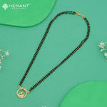 Double-Line Swan Pendant 18" Mangalsutra with Sparkling Stone Work - 4898