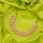 Traditional Maharashtrian Kolhapuri Gadi Thushi Panadi Moti Peti (with Earrings)