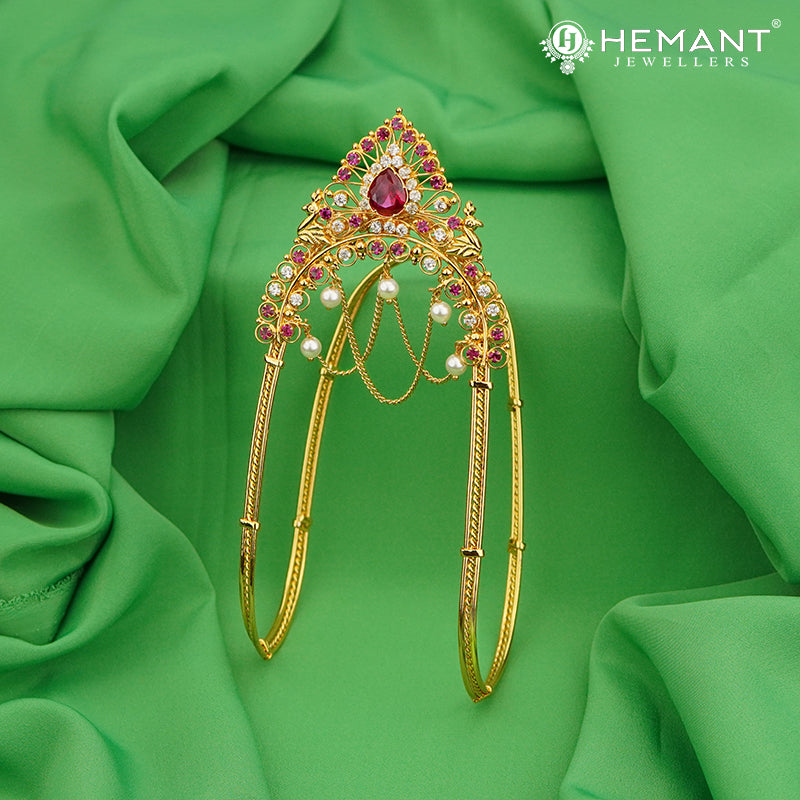 Traditional Maharashtrian Kolhapuri Micro Gold Plated Vanki