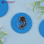 Traditional Oxidized Silver Plated Nath/Nose Pin (Pressing) 683