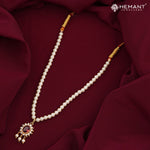 Traditional Maharashtrian Moti Mala Plain Karwari Gadha AD Oval