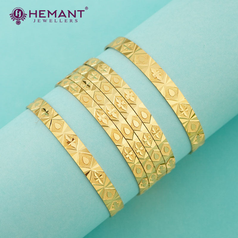Forming Gold Bilwar Patli (6pc.) Bangle Set 968