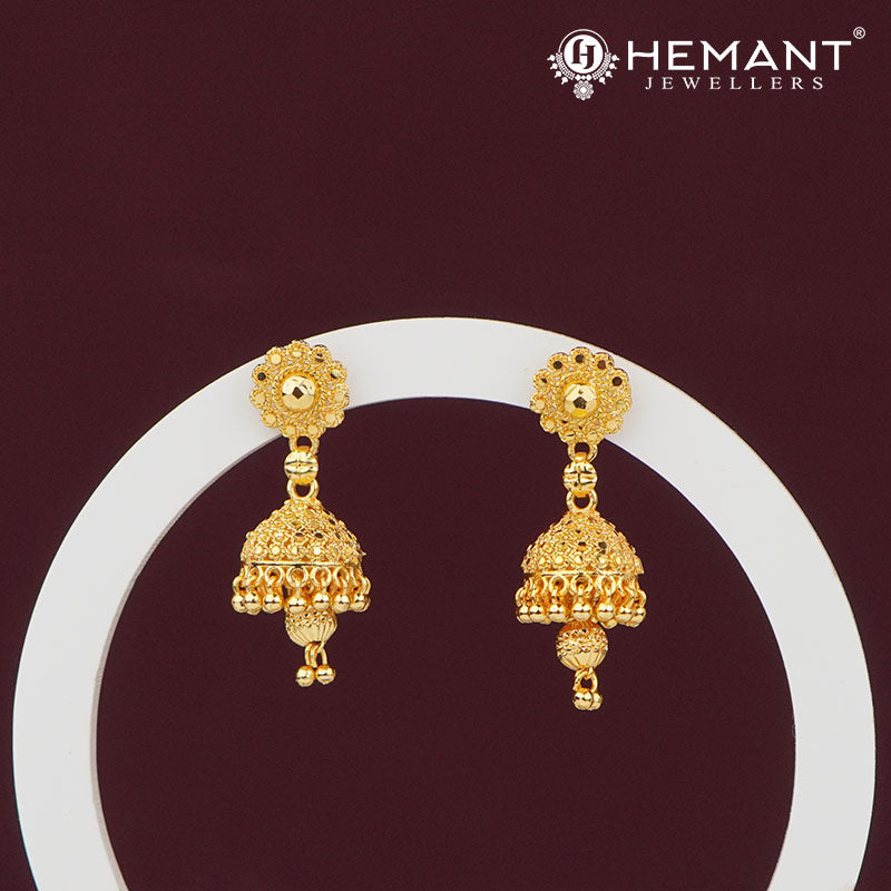 Classic Golden Jhumka Earrings
