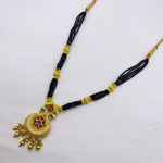 Traditional Maharashtrian Kolhapuri Mangalsutra Copper Cap Peacock