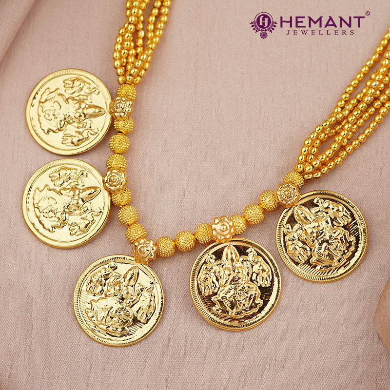 Kolhapuri Jondhale Pot 5 Laxmi Thushi | जोंधळे पोत ठुसी (with earrings)