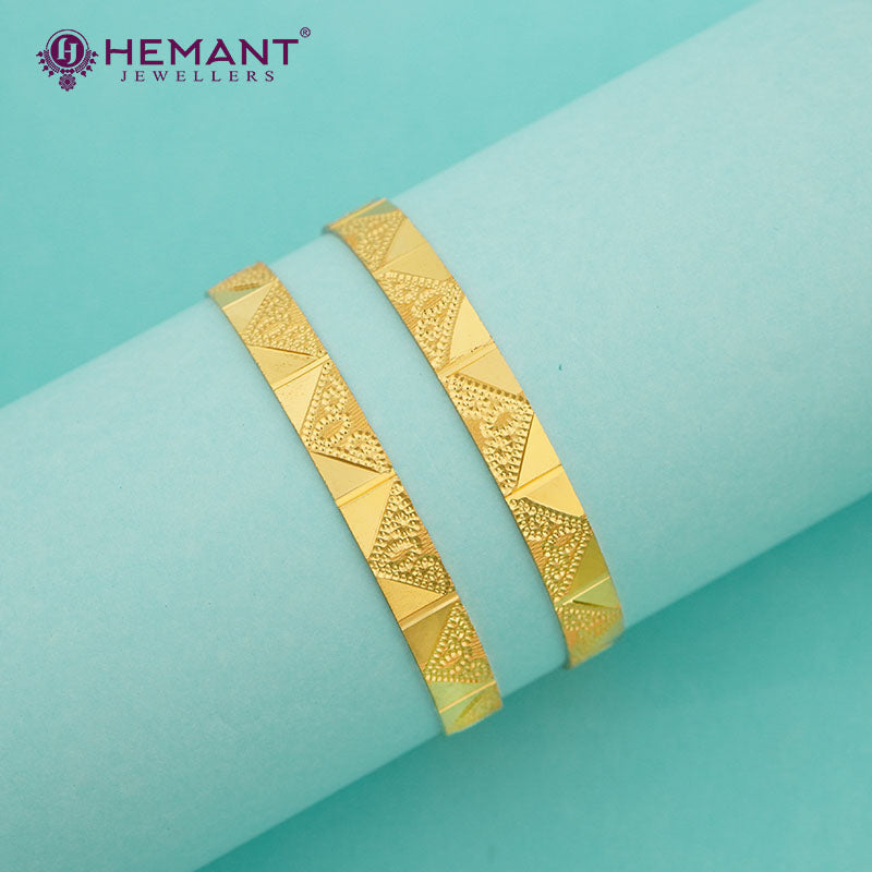 Traditional 24k Gold Plated Designed Pailu Patli Bangle पैलू