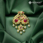 Traditional Dual-Peacock Ambada Hair Pin