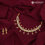 Traditional Maharashtrian Chinchpeti Moti Har 9 Badam Peti - Chinchpeti Necklace (with earrings)