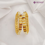 Traditional Maharashtrian Kolhapuri Bangles Moti Ramraj III Line