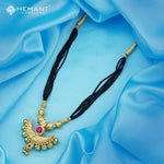 Traditional Maharashtrian Kolhapuri Mangalsutra Utar Dot Chand 10 MM