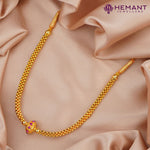 Traditional Maharashtrian Kolhapuri Micro Gold Plated Thushi 0 No. Antique Stone Ball