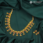 Traditional Maharashtrian Kolhapuri Peti Har 17 Panadi (with earrings)