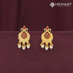 Traditional Maharashtrian Kolhapuri Tops Peacock 7 Stone Moti Ghas