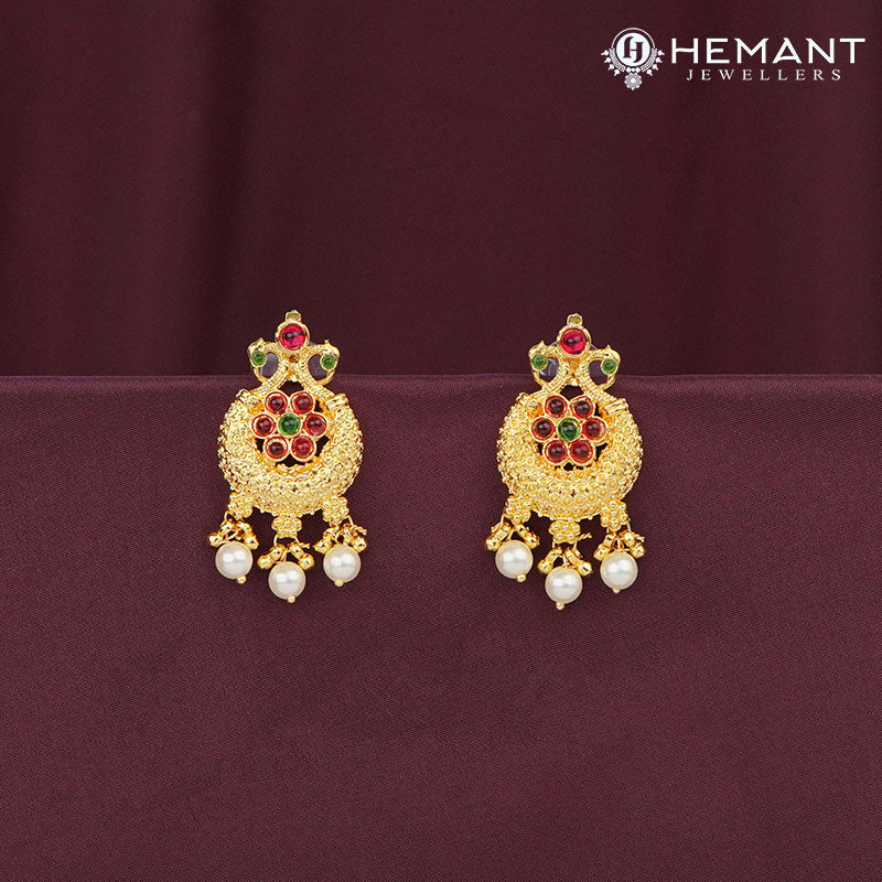 Traditional Maharashtrian Kolhapuri Tops Peacock 7 Stone Moti Ghas