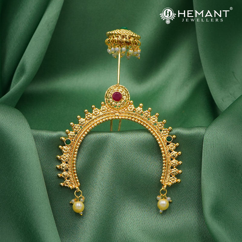 Traditional Micro Gold Plated Ambada Hair Pin A