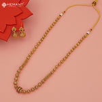 Antique Long Necklace Set with Earrings - 3970-76