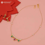 Invisible Necklace with teardrop-shaped pendant - 5405