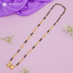 Maharashtrian Classic Multi Strands Black Beads Mangalsutra with Dual Vati Pendant - 4258
