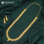 Traditional Kolhapuri Patti Haar Long Necklace Set with Matching Drop Earrings - 5116