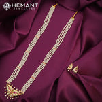 Traditional Maharashtrian Chinchpeti Moti Necklace Long Chinch Peti 4 Line