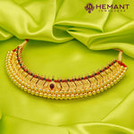 Traditional Maharashtrian Kolhapuri Gadi Thushi V Peacock Thushi