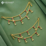 Traditional Maharashtrian Kolhapuri Kan Chain Moti II Panadi