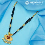 Traditional Maharashtrian Kolhapuri Mangalsutra Copper Cap Damaru Mor
