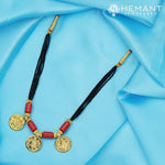 Traditional Maharashtrian Kolhapuri Mangalsutra Plain 3 Putali Powala