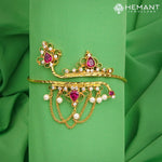 Traditional Maharashtrian Kolhapuri Micro Gold Plated Baju Band Pipe