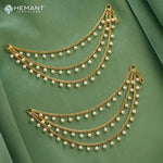 Traditional Maharashtrian Kolhapuri Micro Gold Plated Kan Chain Moti III