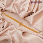 Traditional Maharashtrian Kolhapuri Micro Gold Plated Thushi Patta Golden 1 Kamal Ghat