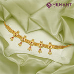 Traditional Maharashtrian Kolhapuri Peti Har 5 Square Lolak (with earrings)