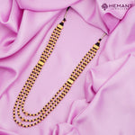 Traditional Maharashtrian Kolhapuri Spot Mala Black Color 3 Line - 3652