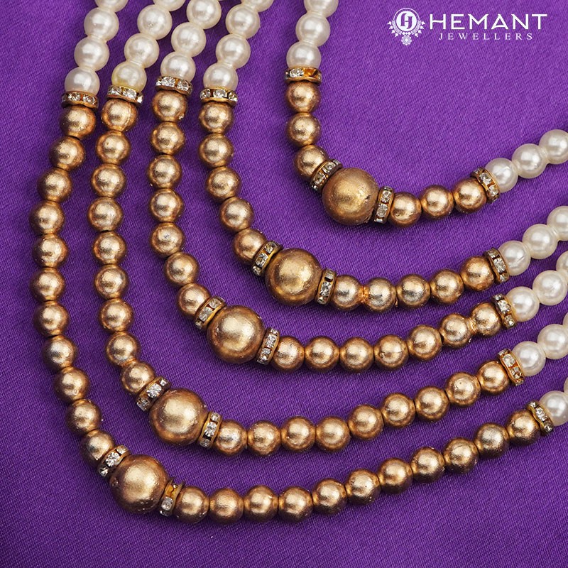 Handmade Groom Necklace in Pearl and Kundan | Groom Necklace For Sherwani