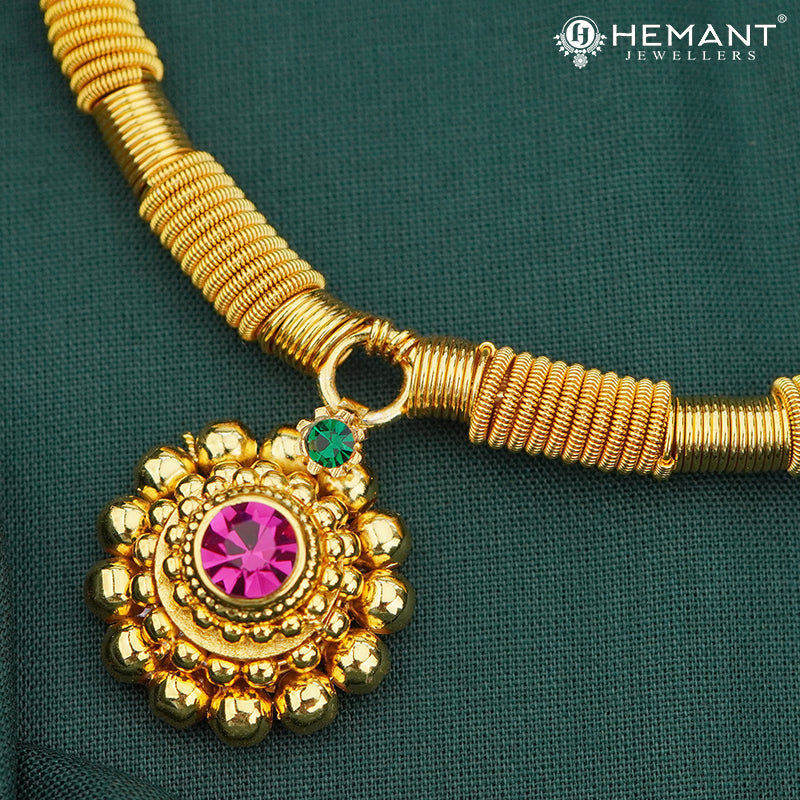 Rukmini Haar with Kolhapuri Saaj Pendant – 1381