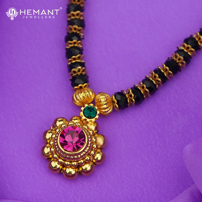 Disco Mala 6 MM Saj 2-5 | Micro Gold Plated Mangalsutra - 180