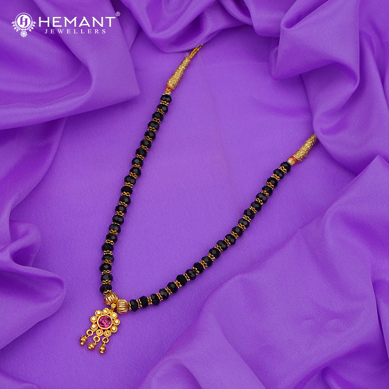 Disco Mala 6 MM Saj Veni | Micro Gold Plated Mangalsutra - 184