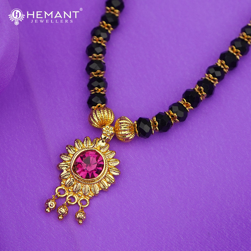 Disco Mala 6 MM Surya | Micro Gold Plated Mangalsutra - 185