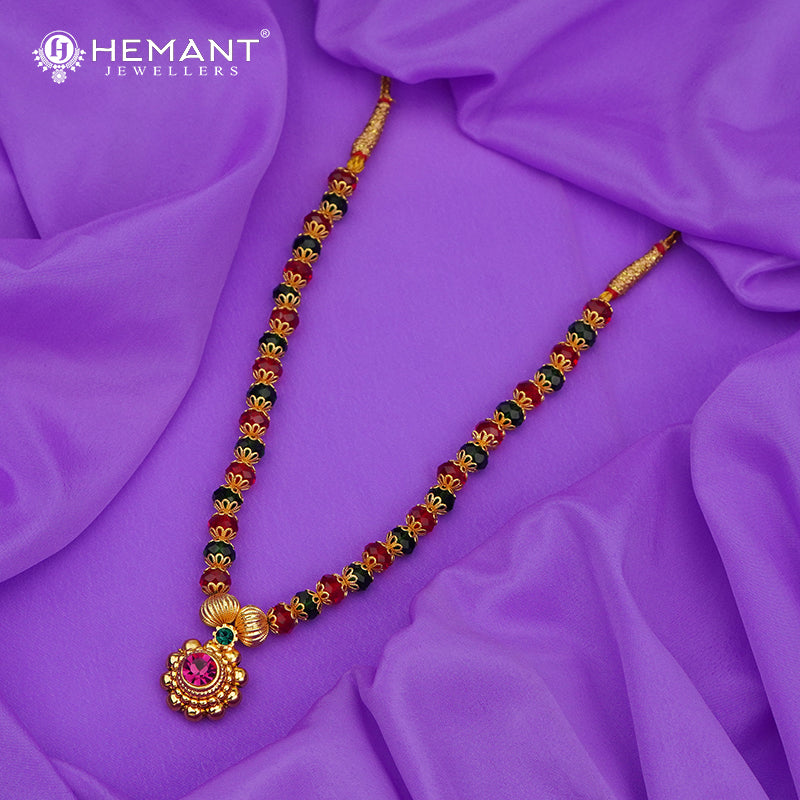 Disco Mala 8 MM Saj 2-5 Multi | Micro Gold Plated Mangalsutra - 193
