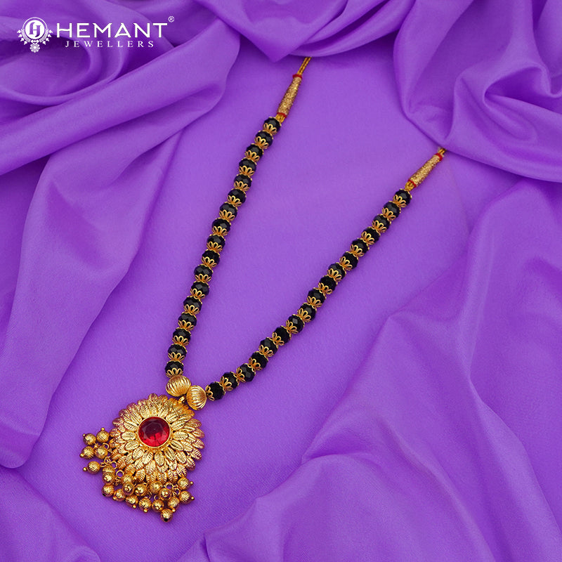 Disco Mala 8 MM Surya | Micro Gold Plated Mangalsutra - 197
