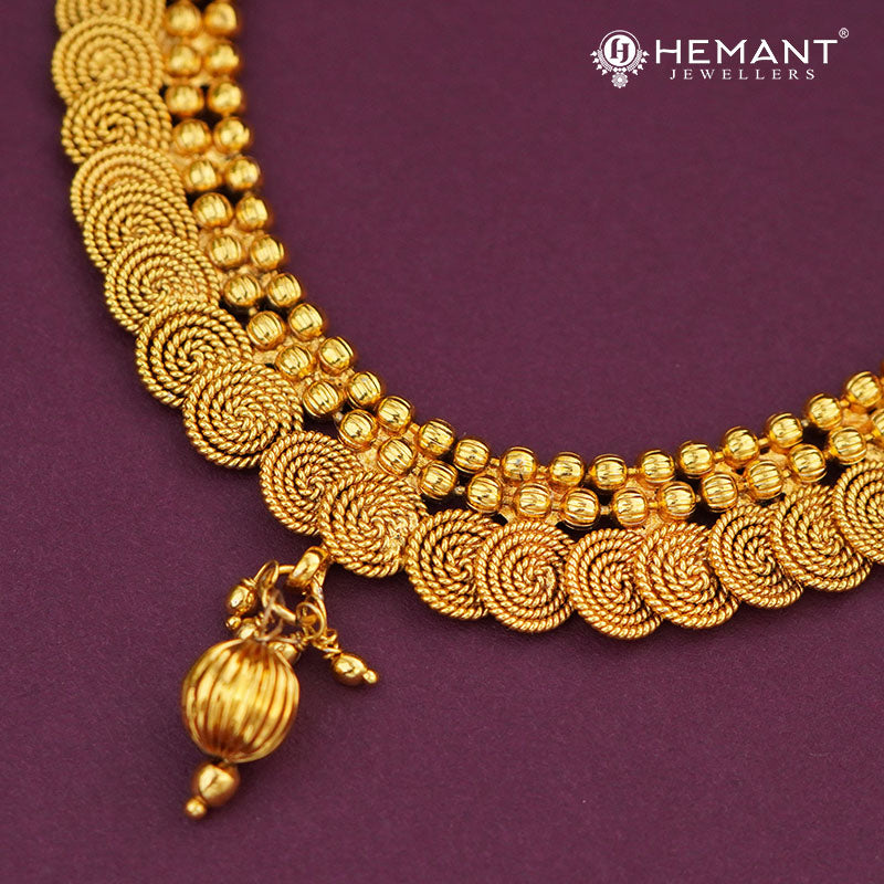 Traditional South Indian Gold-Tone Necklace/Haram Set | 1