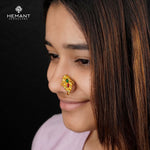 Traditional Maharashtrian Kolhapuri Micro Gold Plated Nose Pin B