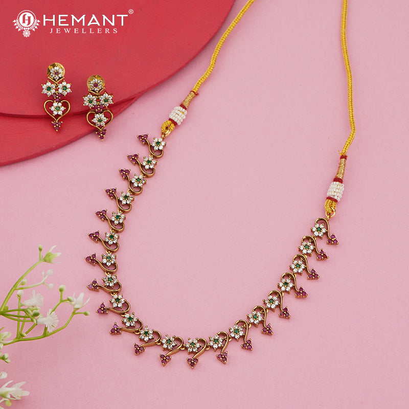 Bridal-Style AD Pendant Necklace Set 3971-73