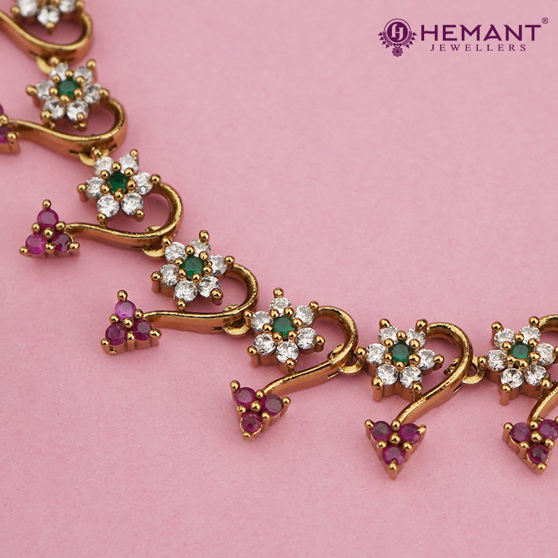 Bridal-Style AD Pendant Necklace Set 3971-73
