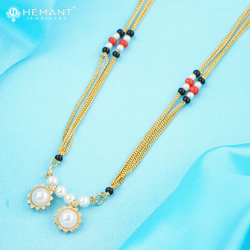 Traditional Maharashtrian Kolhapuri Mangalsutra Moti Powala Vati Karap(30 inch)