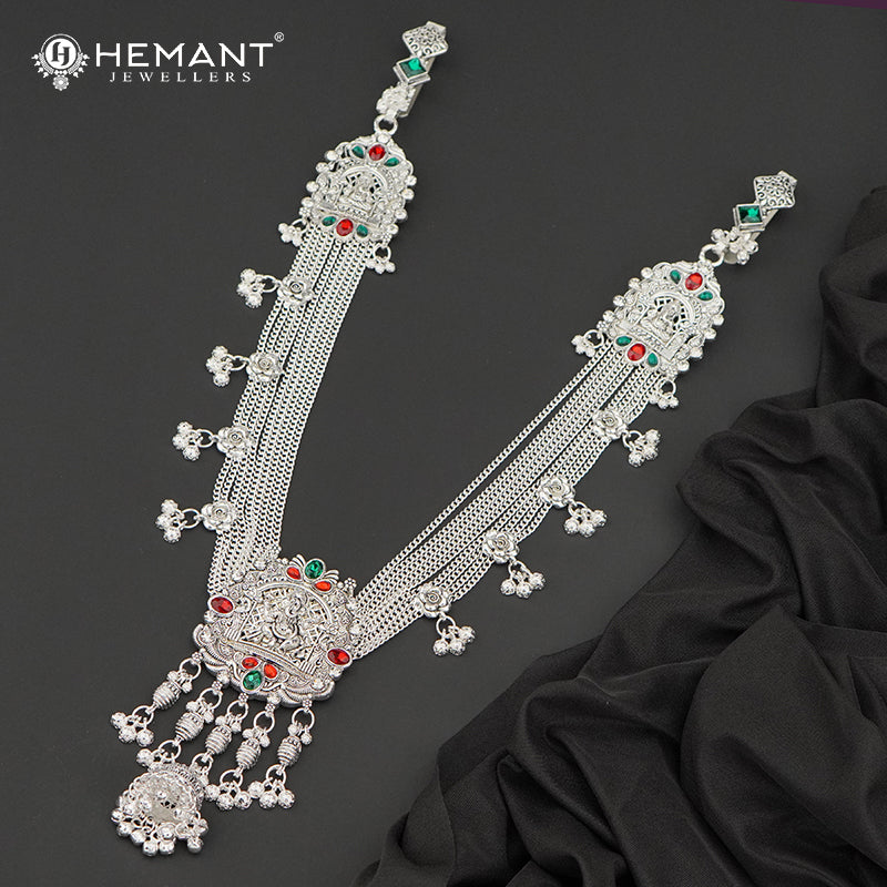 Traditional Oxidized Silver-Tone Ganpati Mekhala Waist Ornament – 4186