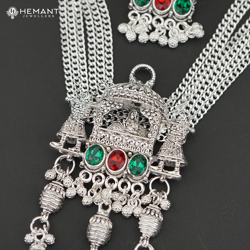 Traditional Oxidized Silver-Tone Dulhan Doli Design Mekhala – Bridal Waist Ornament – 4187