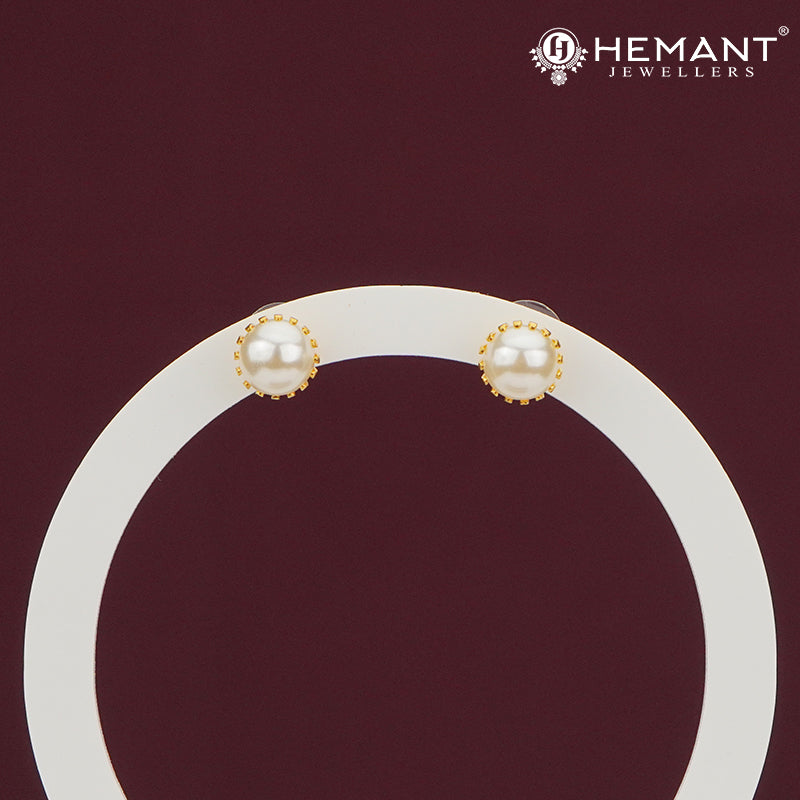 Classic Pearl Stud Earrings – 4284