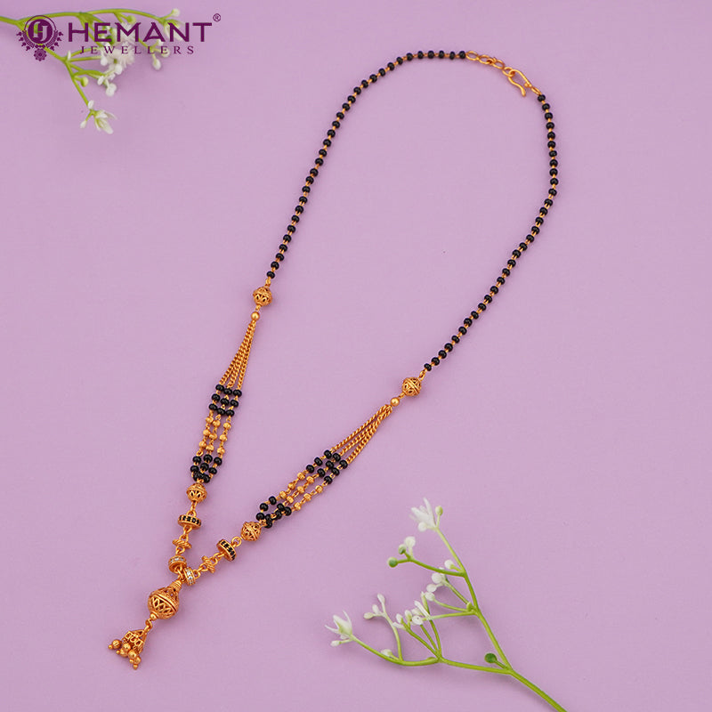 Antique Finish Designer Mangalsutra with Multi-Strand Beads 4300