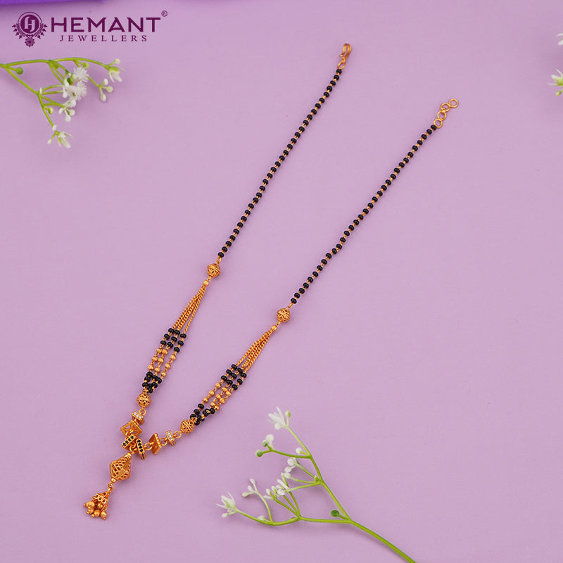Antique Finish Designer Mangalsutra with Multi-Strand Beads 4301